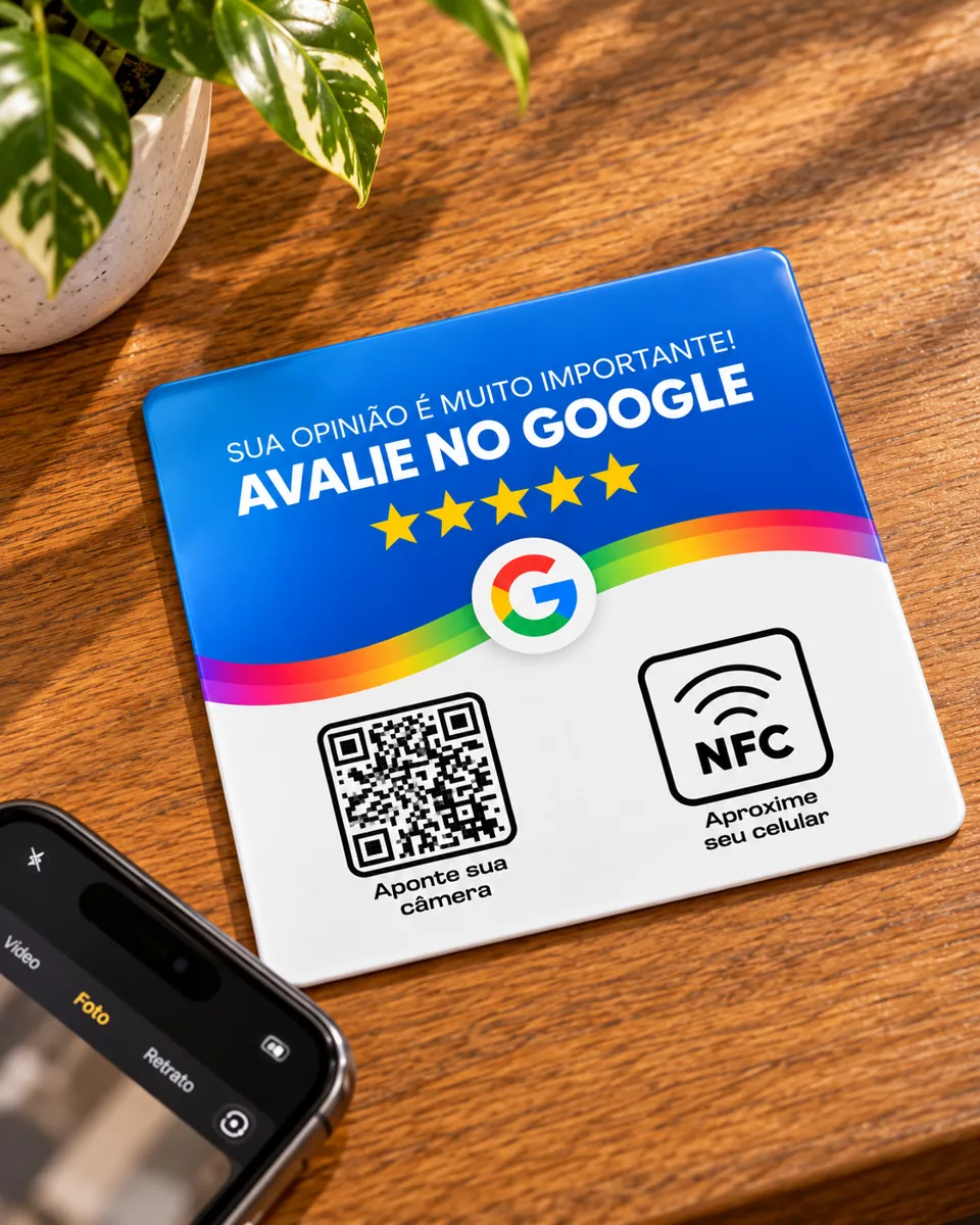Placa quadrada 10x10 Google